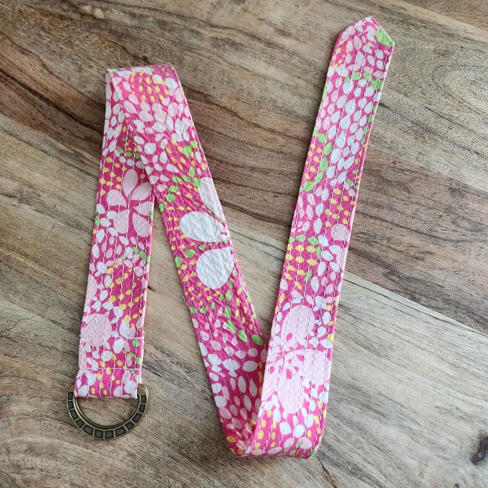 J Crew Pink Floral Fabric Belt Small/Medium - Picture 1 of 14